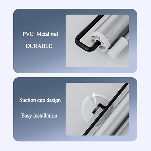 No Drilling Retractable Roller Window Shades (2 Pack), Suction Cups Window Shade Removable Blackout Window Cover Easy to Install for Living Room Bedroom Car Window Office Bathroom (15.7"x49") - size: 15.7"x49"