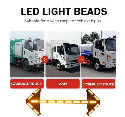 35" L x 14" H LED Arrow Lights Traffic Advisor Arrow Stick for Tow Trucks/Strobe Directional Arrow Board Light Bar