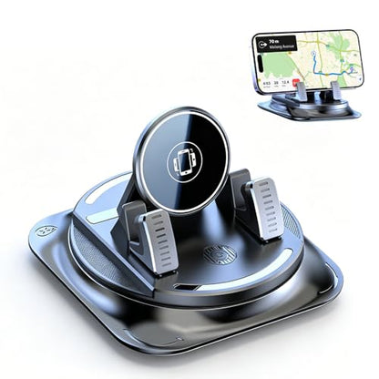 Car Phone Holder 360 Degree Rotation, 2026 New Dashboard Hero Phone Holder, Adjustable Universal Car Phone Mount for Car Magnetic Interiorcar Navigation Mount for Drivers (1PC) - color: 1PC