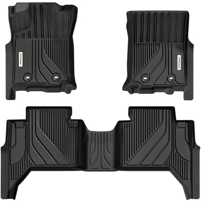 YITAMOTOR Floor Mats for Toyota Tacoma 2016-2023 Double Cab Automatic, Custom Fit All Weather Anti-Slip TPE Rubber Mat, Toyota Tacoma Accessories SR/SR5/TRD/Limited/Trail Floor Liner, 1st & 2nd Row - style: 2016-2023 | For Toyota Tacoma Double Cab Automat