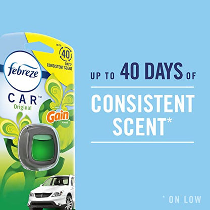 Febreze AUTO Air Freshener, Odor-Fighting Automotive Vent Clip, Scented Car Accessories, Long Lasting for Strong Odors, New Car Scent, 2 Count
