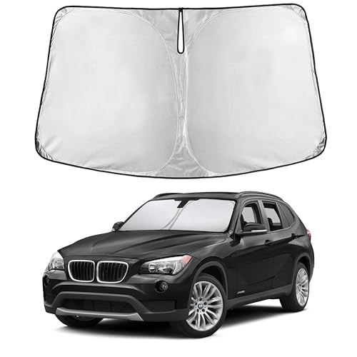 EcoNour Windshield Sunshade Compatible for BMW X1 2011-2013 2014 2015, Sun Visor for Front Windshield & Window Sun Shade Cover, UV Heat Blocker & Protector, Car Accessories - size: For Bmw X1 (2011–2015)