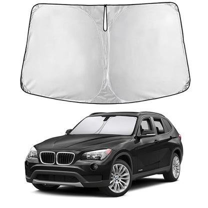EcoNour Windshield Sunshade Compatible for BMW X1 2011-2013 2014 2015, Sun Visor for Front Windshield & Window Sun Shade Cover, UV Heat Blocker & Protector, Car Accessories - size: For BMW X1 (2011–2015)