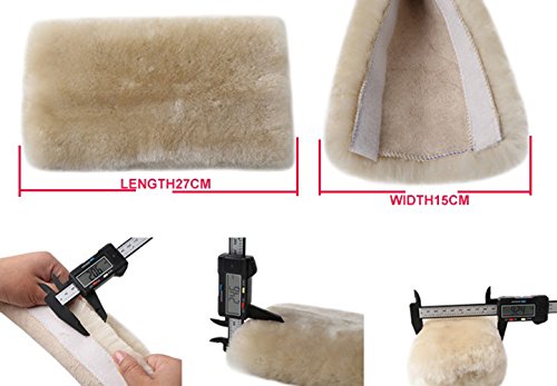 U&M 2pcs Authentic Sheepskin Auto Seat Belt Cover Shoulder Pad for Adult Youth Kid Toddlers - Car, Truck, SUV, Camera Backpack Straps - Genuine High Density Soft Australian Wool (Mocha Brown) - color: Mocha Brown