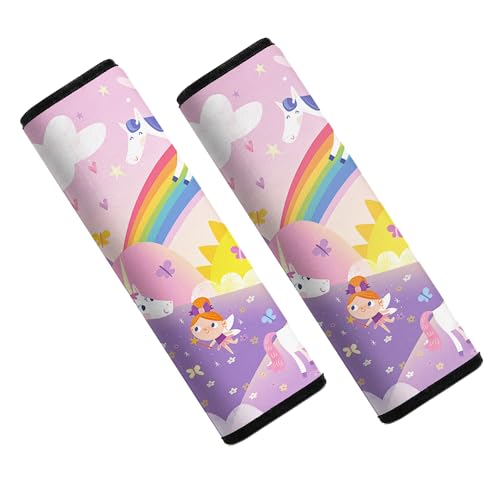 Seat Straps Shoulder Pads for Kids - Seat Belt Cover Pad, Perfect for Car Booster Seats, Strollers, High Chair, Backpacks, and More, Unicorn - color: 2 Pack Unicorn