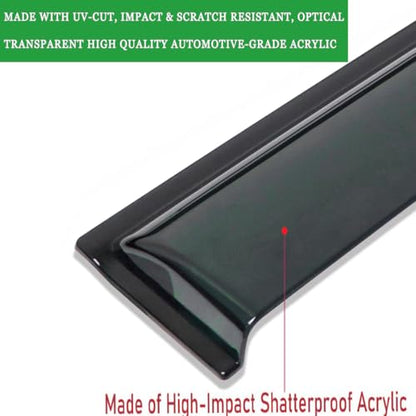Window Visors Rain Guards for 2002-2008 Dodge Ram 1500,03-09 Dodge Ram 2500 3500 4500 5500, Only Quad Cab Side Window Deflectors Vent Visor Sun Shades - size: For 2002-2008 Dodge Ram 1500 Crew Cab