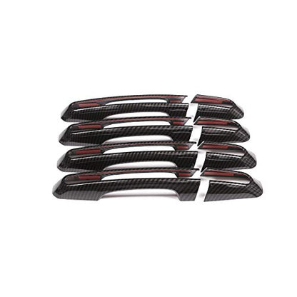 For Jaguar XE XF F-Pace E-Pace X761 Car ABS Carbon Fiber Style Exterior Door Handle Cover Trim For Land Rover Range Rover Sport Vogue Evoque Discovery Sport Discovery 5