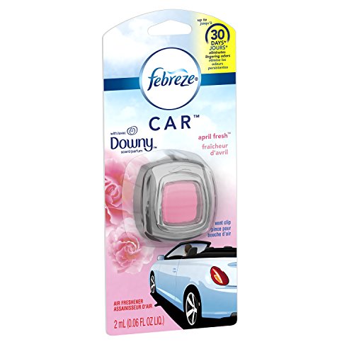 Febreze Car Vent Clip with Downy April Fresh Scent - size: 0.06 Fl Oz (Pack of 1)