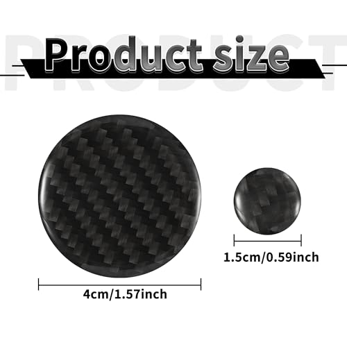 WINKA Center Console Multimedia Knob Button Cover Compatible with Cadillac Escalade XT5 CT5 CT6 XT4 XT6 CT6 Crabon Fiber Media Button Cover Trim Interior Modification Trims for Car Accessories