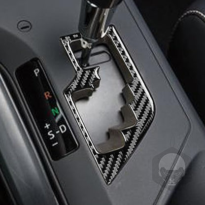 NVCNX Real Premium Carbon Fiber Car Center Console Automatic Transmission Gear Shift Panel Cover Decal Compatible with Toyota RAV4 2013 2014 2015 XLE LE Limited Interior Trim Accessories Black - C - color: 2013-2015 Gear Shift Panel Trim - C
