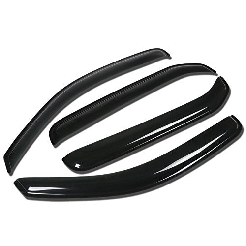 Auto Dynasty 4Pcs Tape-On Window Visor Rain Guard Compatible with 2005-2015 Nissan Xterra, Rain Shields Vent Shade Wind Deflector, Acrylic - size: 05-15 Nissan Xterra
