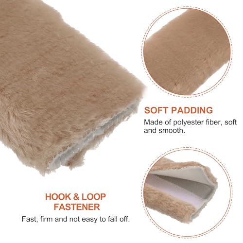 HARFINGTON 2pcs Car Seat Belt Pad Soft Fiber Seatbelt Shoulder Strap Covers Comfortable Driving Cushion Universal Car Accessories for Car, Taupe - color: Taupe