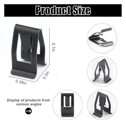 40PCS Car Metal Retainer Clips, Front Console Dashboard Metal Retainer, Car Console Trim Retainer Clip, Automotive Universal Dashboard Retainer Replacement Interior Accessories (40PCS) - color: 40PCS