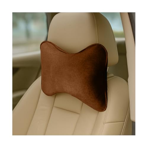 Car Headrest Pillow, Memory Foam Breathable Ergonomic Vehicle Seat Neck Pillow for Cervical Pain Relief, Soft Automotive Neck Supports Cushion, Universal for Sedan, RV, Truck (Brown) - color: Brown