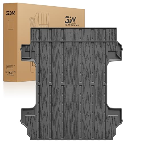 3W Truck Bed Mat Fit 2019-2024 2025 2026 Chevy Silverado 1500 & GMC Sierra 1500 6.6FT Standard Bed (Not Fit 5.5'/5.8'/6.8'/8.2' Bed) All Weather TPE Custom Fit Heavy Duty Pickup Accessories Trunk Mat - size: GMC Sierra 19-26 Truck Bed Mat 6.6FT