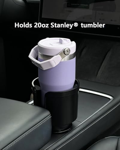 Upgraded Car Cup Holder Expander Adapter with Offset Adjustable Base, Compatible with Yeti 14/24/36/46oz Ramblers, Hydro Flasks 32/40oz, Other Large Bottles Mugs in 3.5"-4.0", 1 Pack - color: Black, size: Large*1
