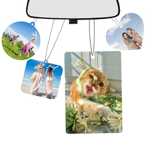 10Pcs Custom Air Fresheners with Picture,Custom Air Freshener for Car,Personalized Air Freshener for Car,Smell Air Fresheners with Photo for Hanging Ornaments, Wardrobe, Bathroom.(Rectangle) - color: Rectangle