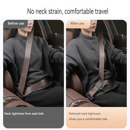 Seat Belt Comfort Pad Clips, Shoulder and Neck Relief, Anti-Slip Snap Design, Universal Fit for Sedan, SUV, Truck, RV, Black, 4 Pack