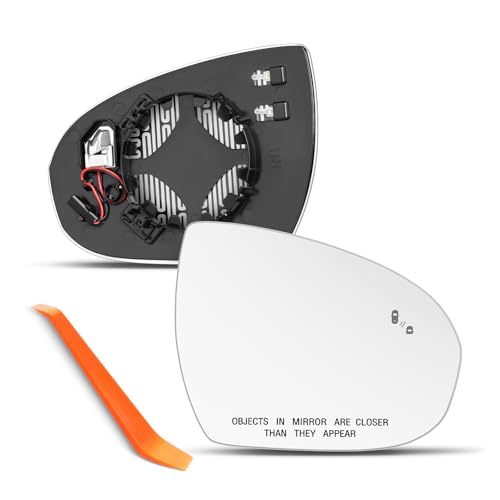 Compatible with Hyundai Tucson Passenger Side Mirror 2016 2017 2018 2019 2020 2021 - Right Side Mirrors Replacement Glass with Blind Spot System, Power Heated - color: Passenger Side(Blind Spot)