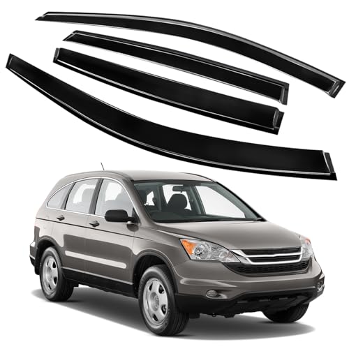 4PCS Rain Guards Window Visors Fits for 2007-2011 Honda CR-V (CRV) SUV, Outside Mount Wind Deflector, Vent Visors Shade Shield, Exterior Car Accessories, 2007 2008 2009 2010 2011 - size: For 2007-2011 Honda CRV
