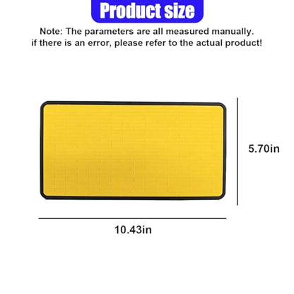 Car Dashboard Anti-Slip Pad, 10.43'' x 5.7'' Universal Sticky Gel Adhesive Mat, Multifunctional Auto Interior Gripping Mat for Phones/Sunglasses/Keys/Coins/GPS/Electronic Devices(Yellow) - size: Yellow