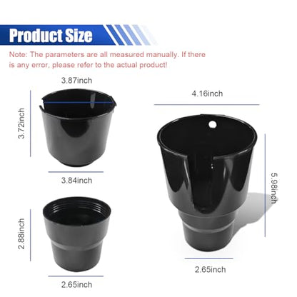 2-in-1 Car Cup Holder Extender, Automotive Drink Holder Adapter with Base, Multifunctional Vehicle Cup Holders Insert for Beverages, Snacks, Bottles, Phone Storage (1PC) - size: 1PC