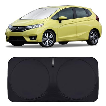 Windshield Sun Shade for Honda Fit 2007-2020 2021 2022 2023 2024 Sun Visor Protector Foldable Window Sunshade for Honda Fit Hybrid Sport Windshield Cover Car Sun Shields Block UV Rays - size: For Honda Fit 07-24