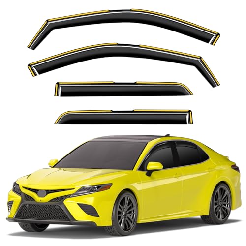 in-Channel Window Rain Guards Fit for Toyota Camry 2018-2024 Extra Durable Rain Guards Side Window Deflectors Vent Visors Vent Shades Exterior Car Accessories Visors - 4 pcs - size: Fit for 2018-2024 Toyota Camry