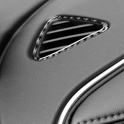 Black Carbon Fiber Compatible with Chevy/Chevrolet Malibu 2016-2025 2017 2018 2019 2020 2021 2022 2023 2024 Accessories Car Dash Defogger Air Vent Cover Interior Trim Decal 2pcs - color: Dash Defogger Air Vent