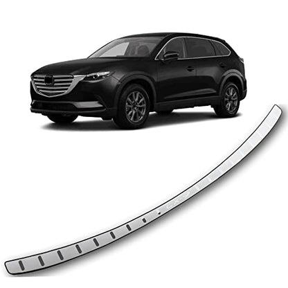 Car Stainless Steel Rear Bumper Protector, for Mazda CX9 CX-9 2016-2023 Accessories, Auto Parts Tailgate Back Trunk Door Sill Cover Scuff Plate Strip Guard Protection