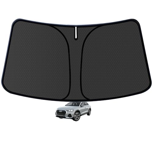 Q3 Customized Windshield Sun Shade for 2019-2025 2026 Q3 (Premium,Premium Plus,Prestige/S-Line) Front Window Sunshade Visor Protector Foldable Blocks UV Rays Keep Car Cooler Accessories - size: For Q3 2019-2026