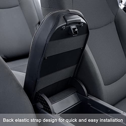 JDMCAR Center Console Armrest Cover for 2025 Toyota RAV4 Accessories 2024 2023 2022 2021 2020 2019 Leather Middle Console Lid Cover Pad Protector Elbow Arm Rest Covering Car-(Black) - color: Cover-Black
