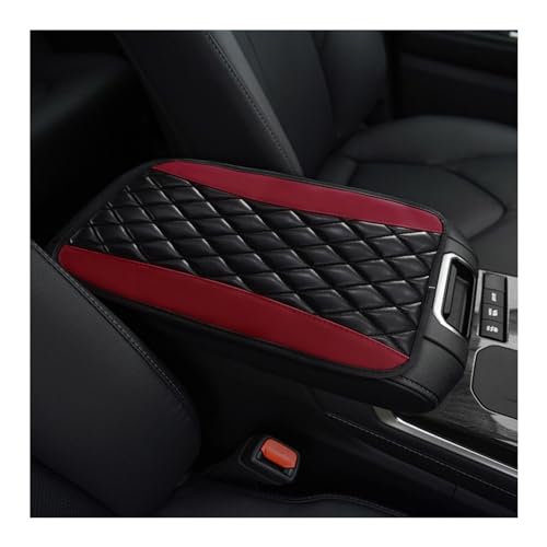 Ohleats Car Center Console Cushion Pad, PU Leather Waterproof Auto Armrest Box Cover Protector, Comfortable Armrest Seat Box Cover Mat, Universal Car Accessories for SUV Truck (Wine Red) - color: Wine Red