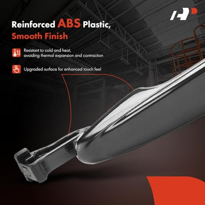 A-Premium Rear Driver or Passenger Exterior Sliding Door Handle Compatible with Toyota Sienna 2004-2010, Smooth Black, Replace# 6921308020PFM, 6922708040 - style: Rear Left or Right