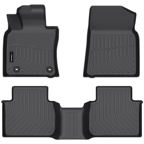 Auxko All Weather Floor Mats for 2024-2018 Toyota Camry (FWD Only,Not Hybrid or AWD) TPE Rubber Liners Accessoires All Season Guard Odorless Anti-Slip - size: camry fwd|2018-2024|floor mats