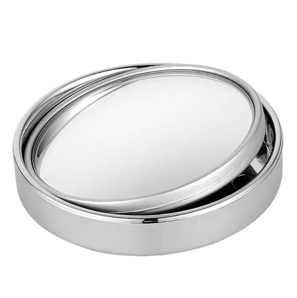 2 Pieces - Blind Spot Mirrors (Auto Rearview Mirrors), Auto Blind Spot Mirrors, 2-Inch HD Glass Convex, 360° Wide Angle, for Cars, SUVs, Trucks; Adhesive Rearview Mirrors, Black.