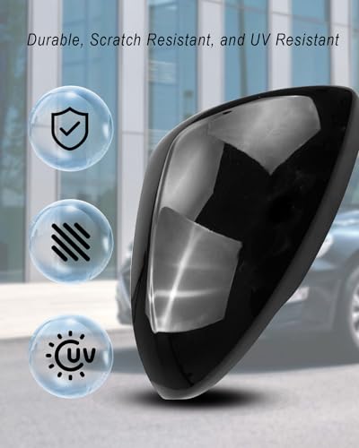 Right Passenger Side View Mirror Cover Cap Trim Shell Fits for Chevrolet Chevy Cruze 2017 2018 2019, ABS Side Mirror Cap Replacement - size: Right Passenger Side