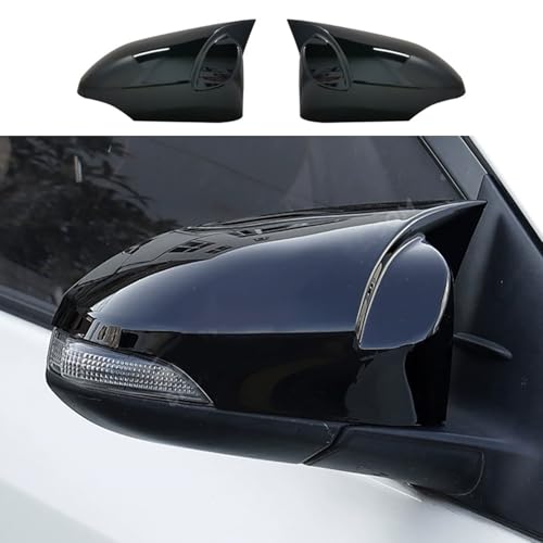 Blazeray Car Styling ABS Door Ox Horn Rear View Mirror Shell Cover Caps Trim Exterior Decoration Accessories for For Toyota Corolla 2014-2019, Not Fit for 2019 Corolla Hatchback(Bright Black) - color: Bright Black, size: For Corolla 2014-2019