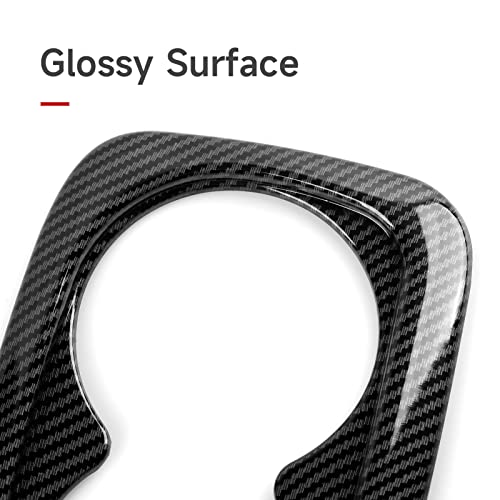 Car Cup Holder Water Cover Decals for 2022 2023 2024 2025 Honda Civic 11th Gen Accessories ABS Carbon Fiber Interior Stickers - color: Cup Holder Panel Frame