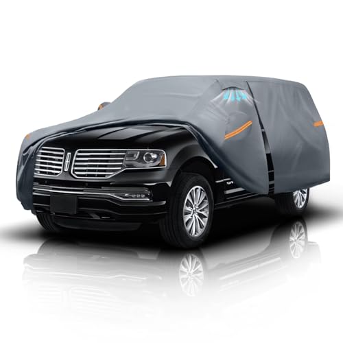 Large SUV Car Cover for Lincoln Navigator (1997-2025) Long, 100% Waterproof All Weather, Heavy Duty Outdoor Full Exterior Covers Rain Sun Wind UV Protection. - color: SUV Car Cover, size: Custom Fit Lincoln Navigator L+Towel+Bag