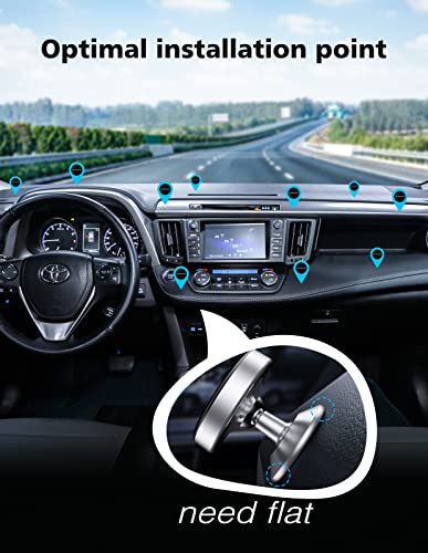2 Pack Magnetic Phone Holder for Car, [ Strong Magnet ] Magnetic Phone Holder, Dashboard Phone Holder Mount 360 Adjustable, Car Mount for iPhone Samsung etc All Smartphones, Sliver - color: Sliver
