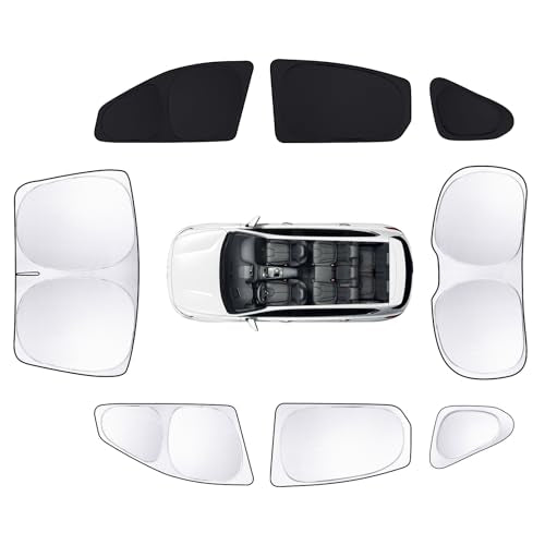8pcs Car Window Shades for Hyundai Santa Fe 2013-2018 Accessories,Windshield Side Rear Full Sunshade,Sun Visor UV Blocking, Privacy Protection and Blackout for Camping Outdoor - size: for Hyundai Santa Fe2013-2018