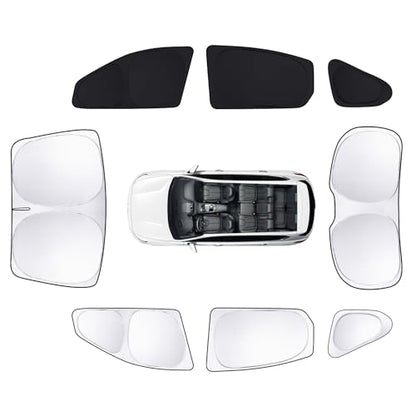 8pcs Car Window Shades for Hyundai Santa Fe 2013-2018 Accessories,Windshield Side Rear Full Sunshade,Sun Visor UV Blocking, Privacy Protection and Blackout for Camping Outdoor - size: for Hyundai Santa Fe2013-2018