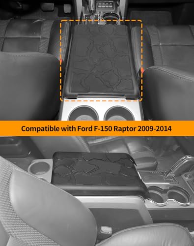 Armrest Cover Compatible with 2009-2014 Ford F150/Raptor Center Console Cover TPE Waterproof Car Armrest Seat Box Pad - color: For 2009-2014