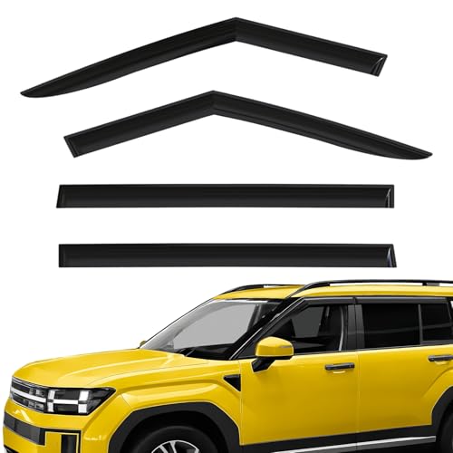 Extra Durable Window Deflectors Tape-On Window Visors Rain Guards Fit for Hyundai Santa Fe 2024-2026, Sun Visors, Wind Vent for Shades, Exterior Car Accessories - 4 pcs. AG0997 - color: For Hyundai Santa Fe 2024-2026