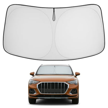 Proadsy Windshield Sun Shade for Audi Q3 2019-2025 2026 Foldable Front Sunshade Protector Sun Visor Keep Car Cooler Accessories - size: Audi Q3 2019-2026