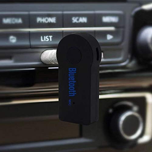 Bluetooth Receiver 5.0 Wireless Audio Receiver, 3.5mm Jack AUX car Audio/Wired Headset/Home Stereo System Compatible, can be Connected to Smartphone/Tablet Bluetooth, Hands-Free Compatible Microphone