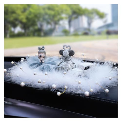 Car Dashboard Anti-Slip Mat, Pearl Feather Auto Dash Phone Hold Sticky Pad, 9.84'' × 5.51'' Vehicle Strong Gripping Mat for Keychains, Sun Glasses and Electronic Devices (Rectangular) - color: Rectangular