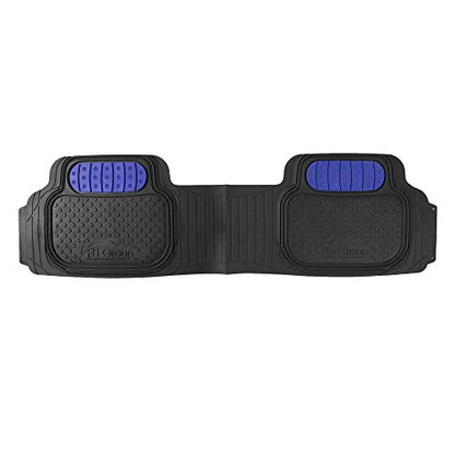 FH Group Heavy-Duty Rubber Car Floor Mats - Universal Fit, Trimmable, Climaproof - For Sedans, SUVs, Trucks - Blue - color: Blue
