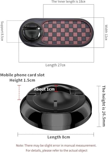 2026 New Multifunctional Car Dashboard Mobile Phone Holder Anti Slip Phone Mat for Car Rotatable Car Dashboard Accessories with Temporary Car Parking Card Number Plate Phone Mount (B-Black) - color: B-Black